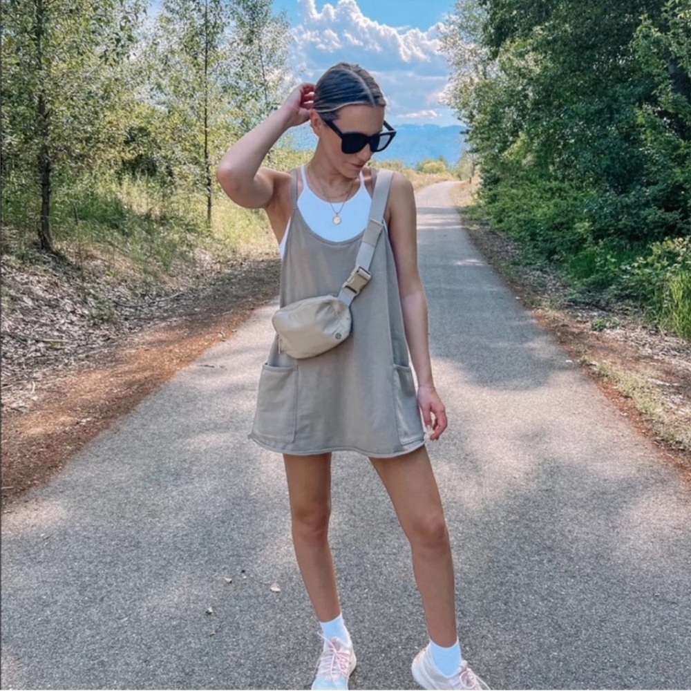 NEW FP Movement Hot Shot Mini Dress in Mocha Latte With Built In Shorts …